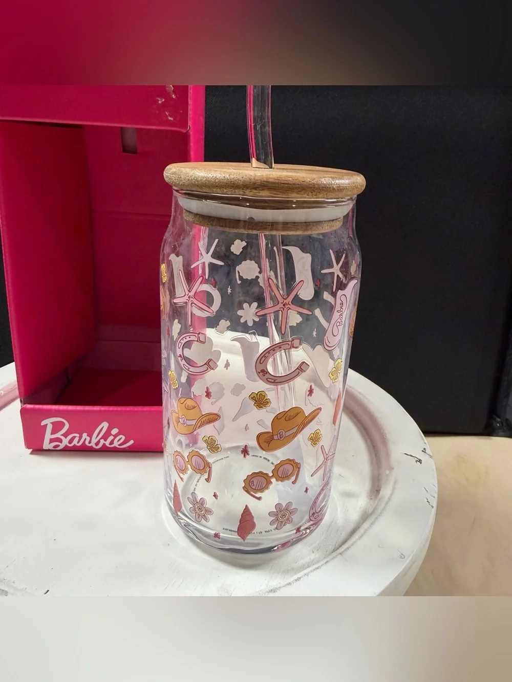 Barbie clear glass